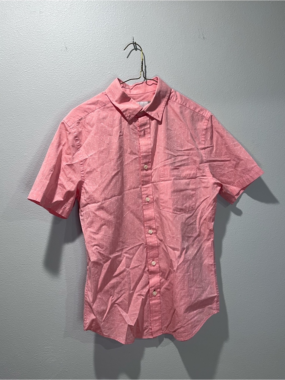 Goodfellow & Co Pink Short-Sleeve Button-Down Shirt